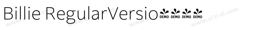 Billie RegularVersio字体转换
